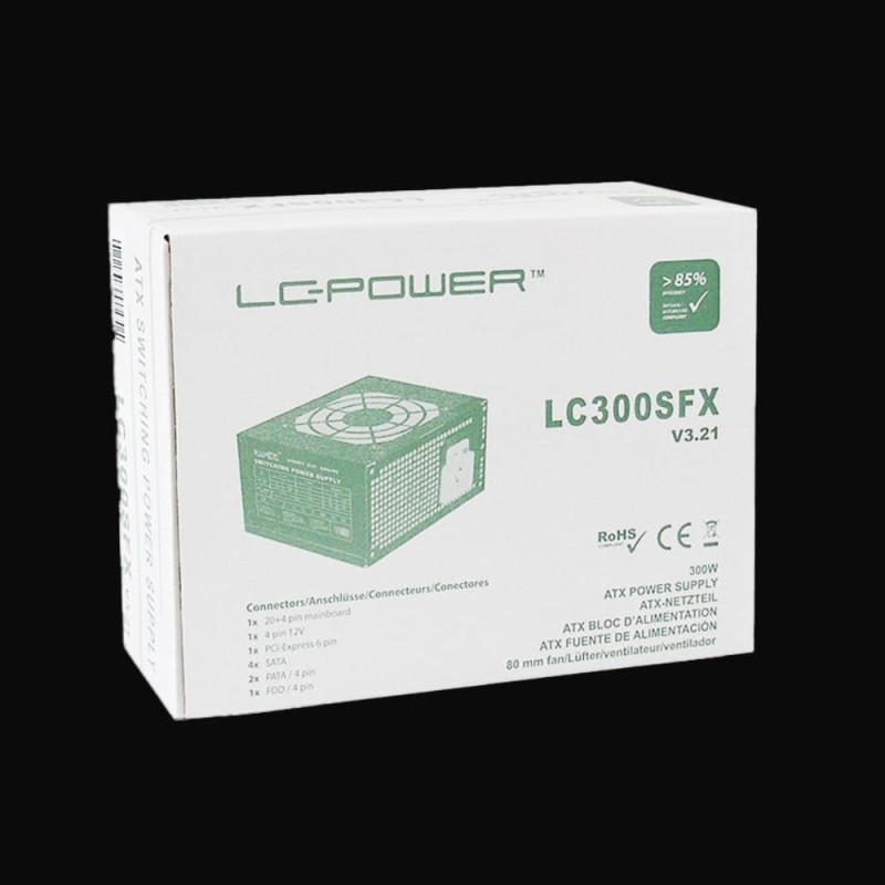 LC Power LC300SFX V3.21 SFX 250W (300W Peak) Silent PSU 80mm Fan (Retail) — Buy in Cyprus with Fast Delivery