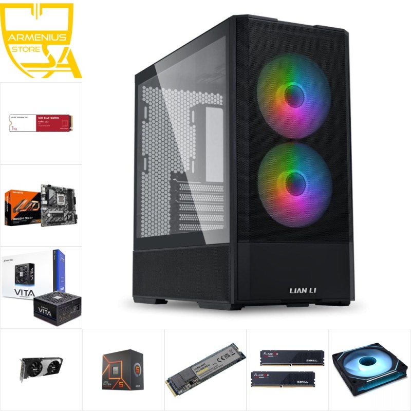 Custom Gaming PC - Ryzen 5 7600, RTX 5060, 32GB DDR5, 2TB NVMe — Buy in Cyprus with Fast Delivery