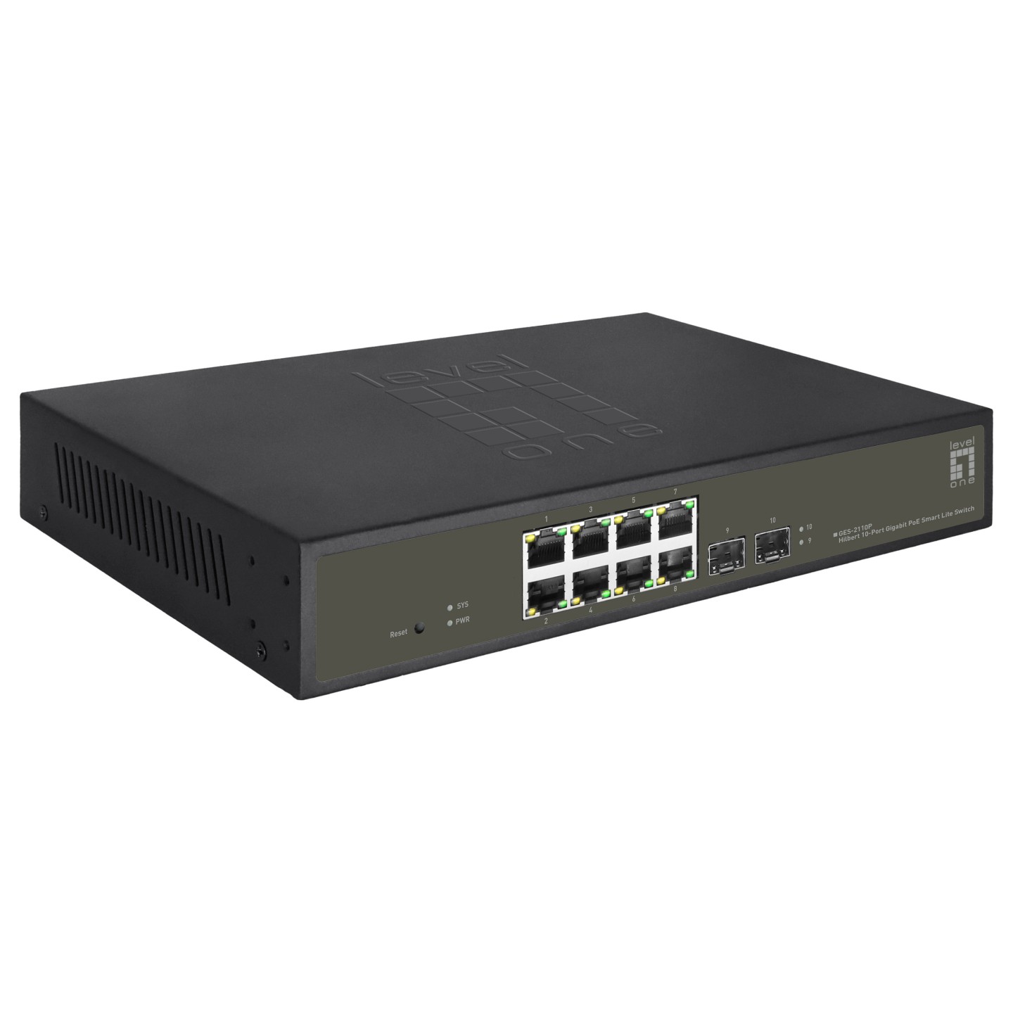 Switch 8x GE GES-2110P 2xGSFP 19' 130W 8xPoE+ — Buy in Cyprus with Fast Delivery