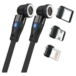 RealPower Magnetic cable.1m.2x magnetisch.schwarz mit Adapte — Buy in Cyprus with Fast Delivery