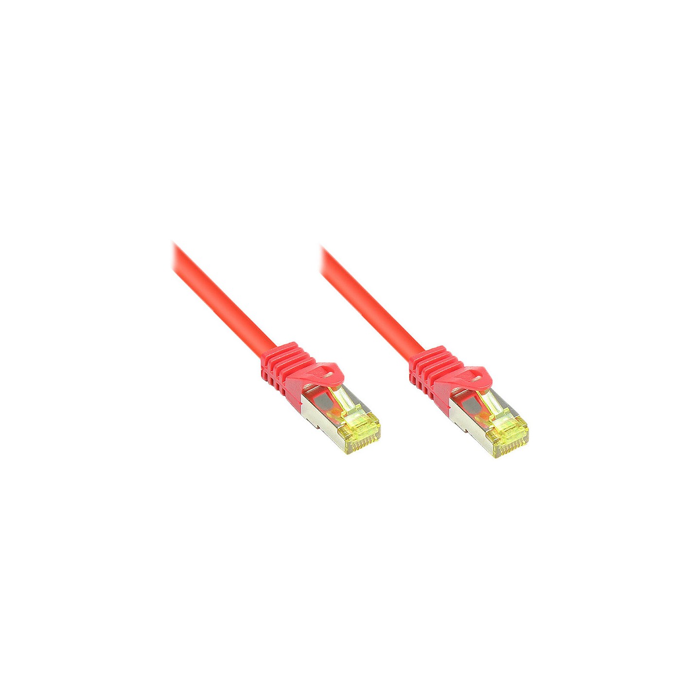 GoodConnections RJ45 Patchkabel mit Cat. 7 Rohkabel und Rastnasenschutz (). S FTP. PiMF. halogenfrei. 500MHz. OFC. ro...