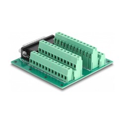 DELOCK D-Sub HD 44 Pin Stecker zu Terminalblock fur Hutschiene — Buy in Cyprus with Fast Delivery