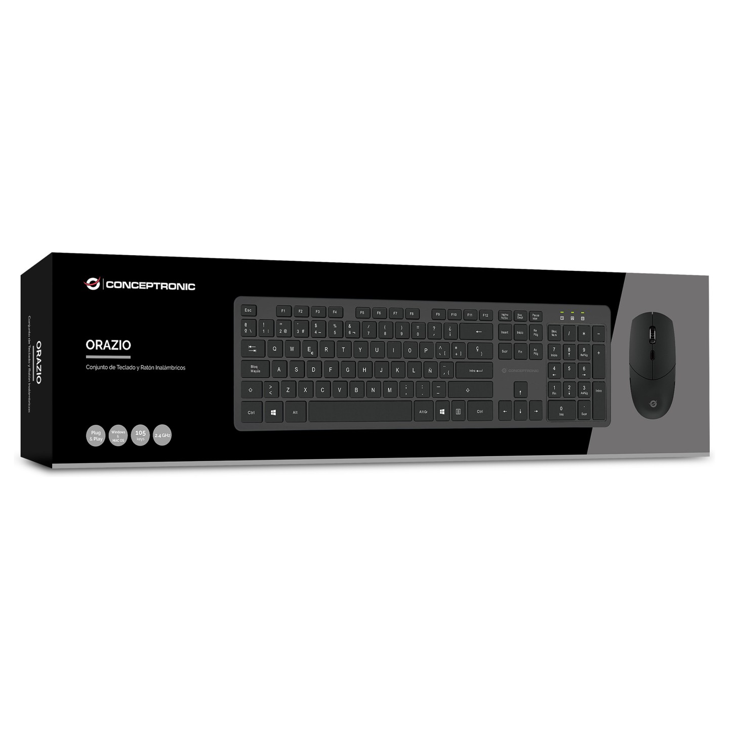 CONCEPTRONIC Wireless Keyboard+Mouse.Layout spanisch sw — Buy in Cyprus with Fast Delivery