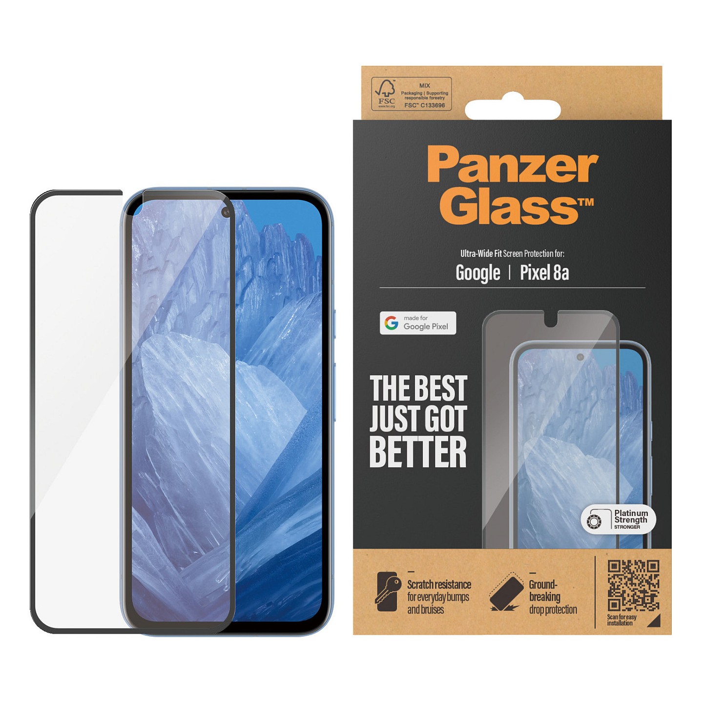 PanzerGlass Screen Protector Google Pixel 8a -Ultra Wide Fit — Buy in Cyprus with Fast Delivery