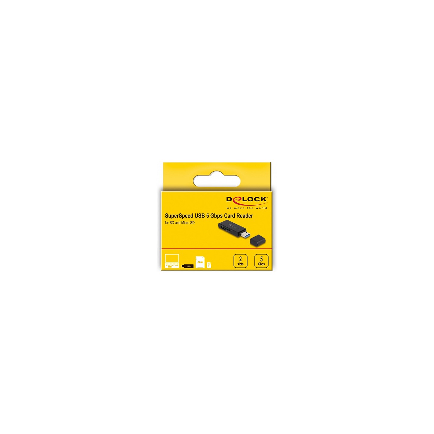 Delock Card Reader SuperSpeed USB 5 Gbps für SD und Micro SD Speicherkarten — Buy in Cyprus with Fast Delivery
