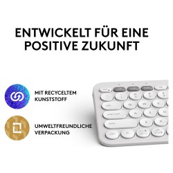 Logitech PEBBLE KEYS 2 K380S TONAL WHITE — Buy in Cyprus with Fast Delivery