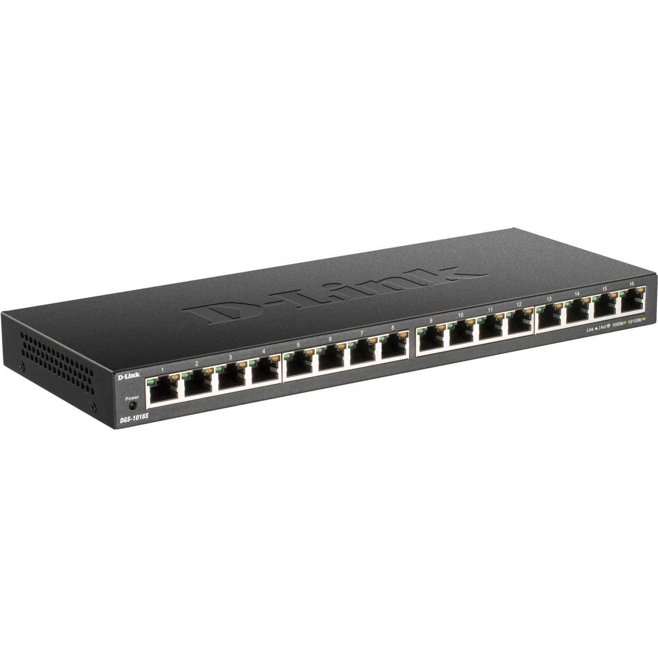 D-Link DGS-1016S - 16-Port Gigabit Unmanaged Switch, Fanless, Black — Buy in Cyprus with Fast Delivery