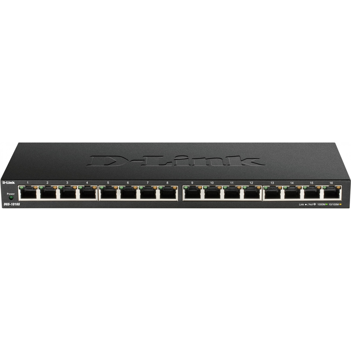 D-Link DGS-1016S - 16-Port Gigabit Unmanaged Switch, Fanless, Black — Buy in Cyprus with Fast Delivery