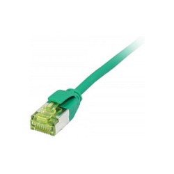 Synergy21 Patchkabel RJ45. CAT6A 500Mhz. 0.15m. grün. U FTP. slimline rund d3.8mm. TPE LSZH(Superflex). AWG32. mit C...