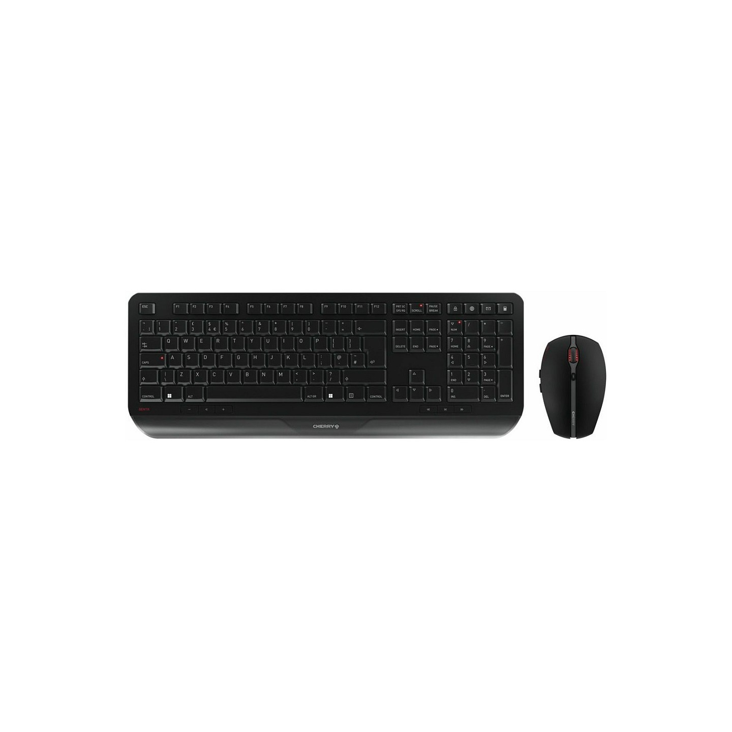 CHERRY GENTIX DESKTOP - Tastatur-und-Maus-Set - kabellos - 2.4 GHz - GB - Schwarz (JD-7000GB-2)
