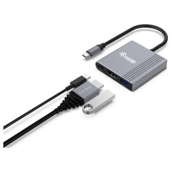Equip Dock USB-C- to HDMI.USB-A.100WPD 25cm gr — Buy in Cyprus with Fast Delivery