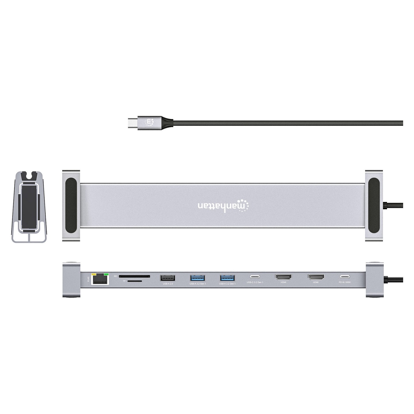 MANHATTAN 10-in-1 4K USB-C PD Dockingstation 2xHDMI — Buy in Cyprus with Fast Delivery