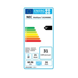 NEC MULTISYNC EA244WMI-WH. 24'. WUXGA. D-SUB: nein. DP: 1x. DVI: 1x. HDMI: 1x. mit Standfuß. Grad A4