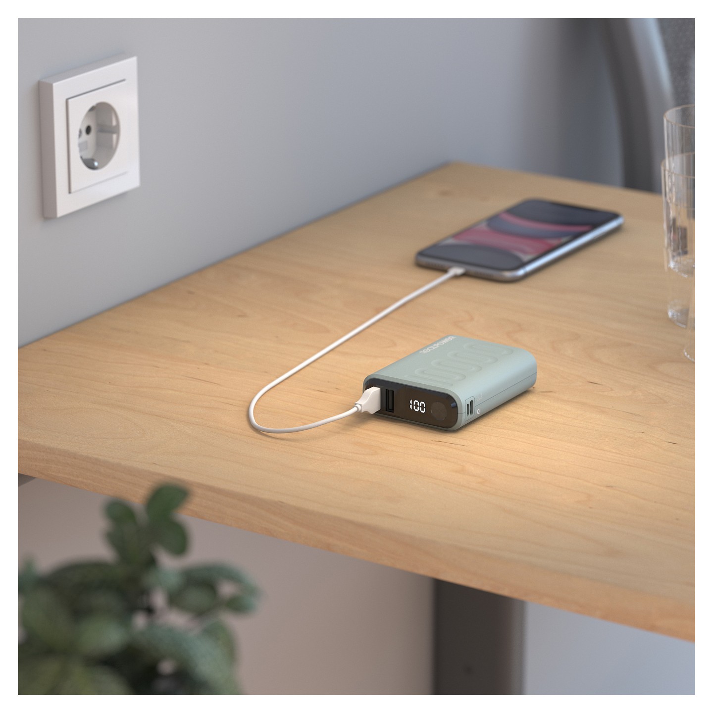 RealPower Powerbank PB-20000 PD light blue — Buy in Cyprus with Fast Delivery