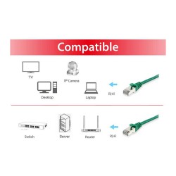 Equip Patchkabel Cat6 S FTP 2xRJ45 1.50m grün LSZH Polybeutel — Buy in Cyprus with Fast Delivery