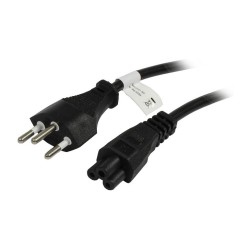 Synergy21 Netzkabel 230V Schweiz(Stecker)J12 Kaltgeräte C5(Buchse.Michymouse). 1.8m. Black.