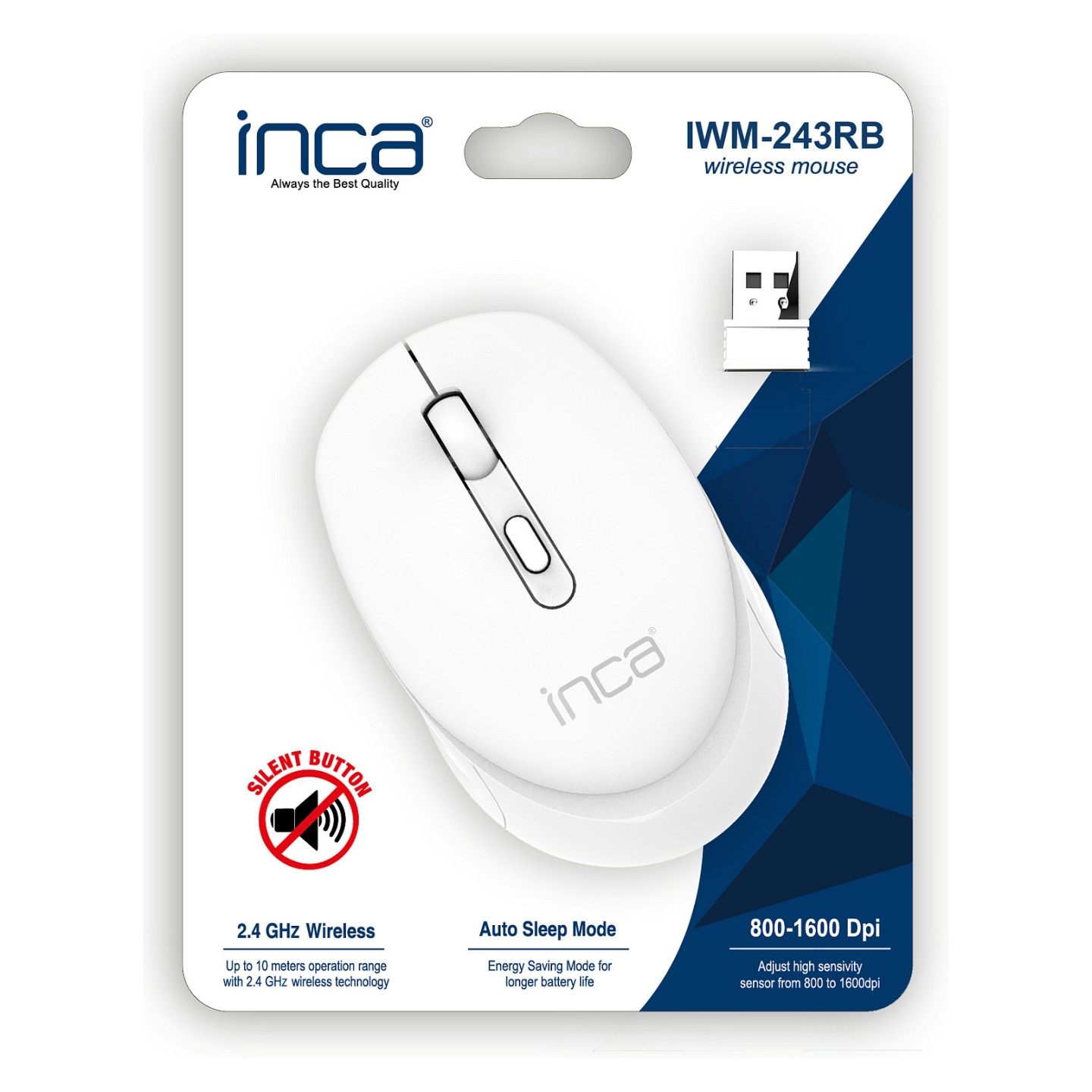 INCA Maus IWM-243RB 1600 DPI.CANDY DESIGN Weiß. 2.4GHz — Buy in Cyprus with Fast Delivery