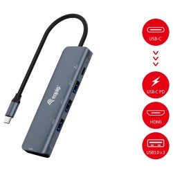 Equip Dock USB-C- to HDMI.3xUSB3.0.100WPD 25cm gr — Buy in Cyprus with Fast Delivery