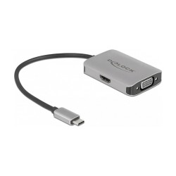 DELOCK USB Type-C Splitter DP Altmode to 1 x HDMI + 1 x VGA out — Buy in Cyprus with Fast Delivery