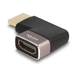 DELOCK HDMI Adapter Stecker zu Buchse 90 rechts gewinkelt 8K 60 Hz grau Metall — Buy in Cyprus with Fast Delivery