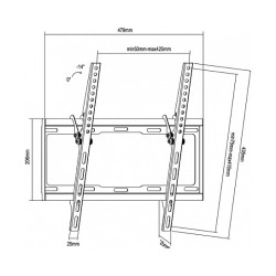 Equip Wandhalterung 32'-55' 1TFT neigbar 1Gelenk 35Kg sw retail — Buy in Cyprus with Fast Delivery