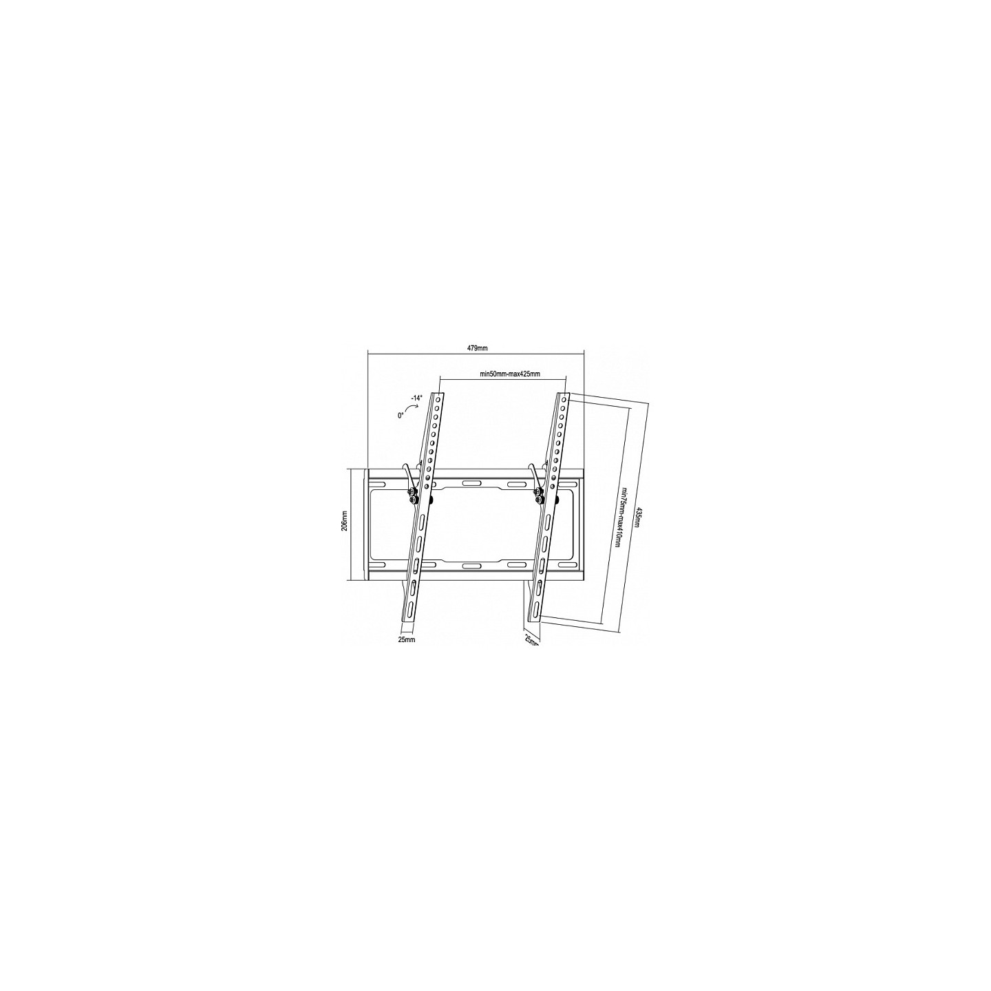 Equip Wandhalterung 32'-55' 1TFT neigbar 1Gelenk 35Kg sw retail — Buy in Cyprus with Fast Delivery