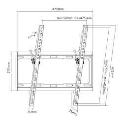 Equip Wandhalterung 32'-55' 1TFT neigbar 1Gelenk 35Kg sw retail — Buy in Cyprus with Fast Delivery