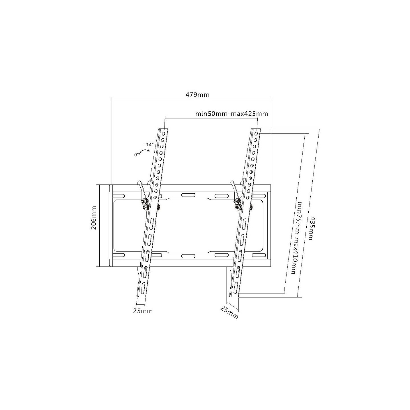 Equip Wandhalterung 32'-55' 1TFT neigbar 1Gelenk 35Kg sw retail — Buy in Cyprus with Fast Delivery
