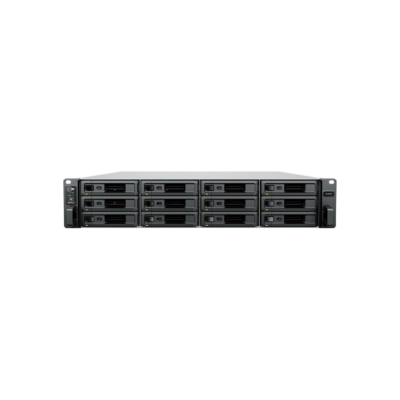 Synology SA3400D - 12-Bay 2U Rack NAS - Intel Xeon D-1541 2.1GHz (2.7GHz Boost), 8GB DDR4, SAS, HDD/SSD