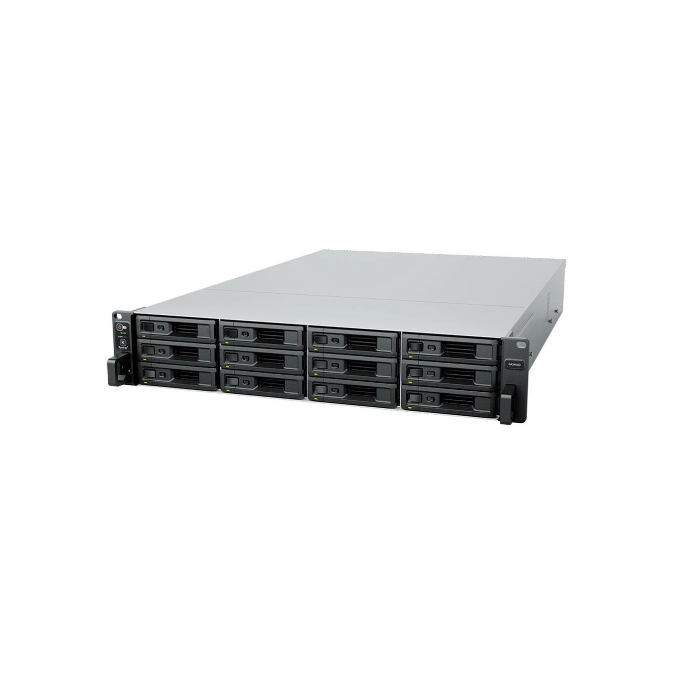 Synology SA3400D - 12-Bay 2U Rack NAS - Intel Xeon D-1541 2.1GHz (2.7GHz Boost), 8GB DDR4, SAS, HDD/SSD