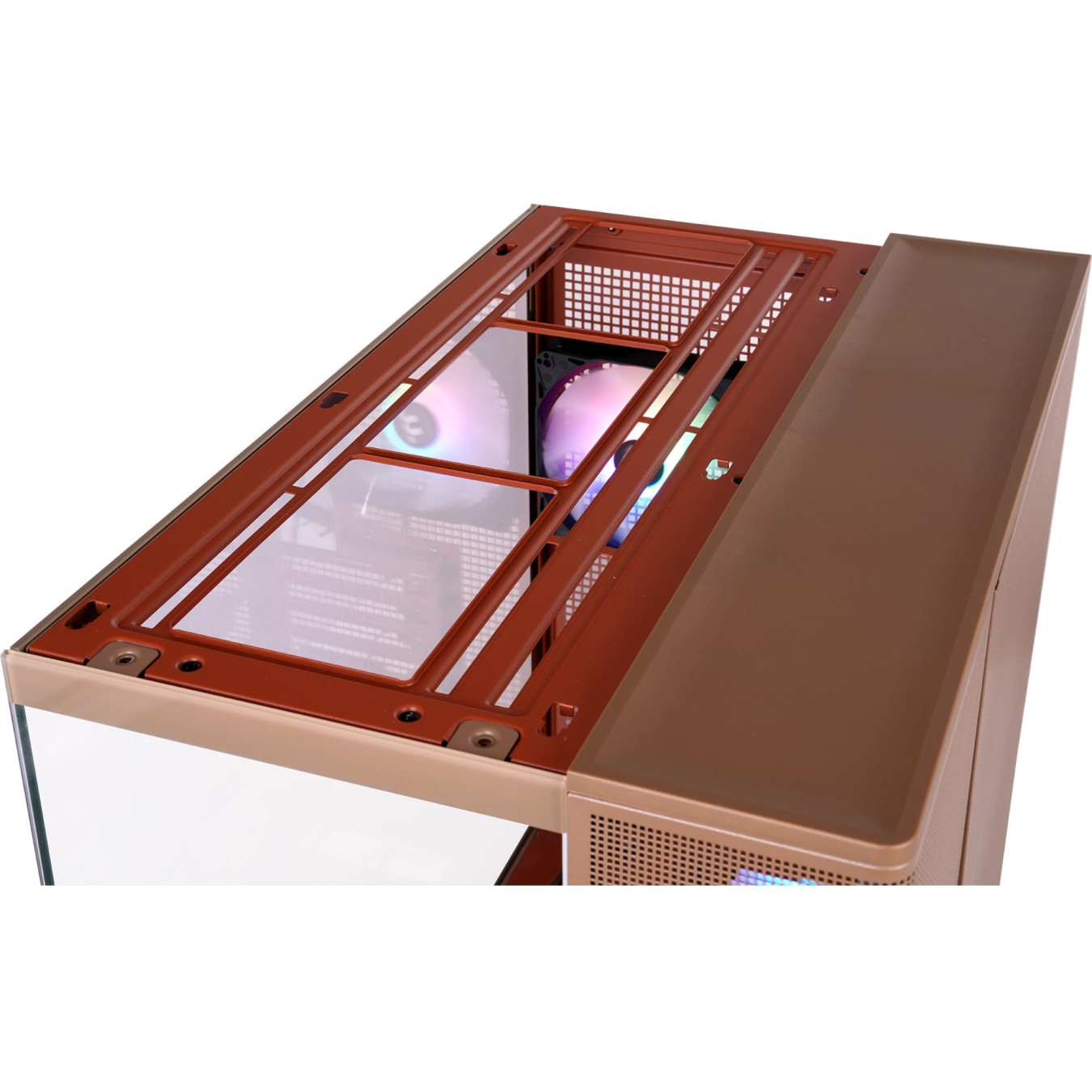 Thermaltake View 380 XL TG ARGB - Sand Mid Tower PC Case, Tempered Glass, ARGB, ATX/mATX/mini-ITX