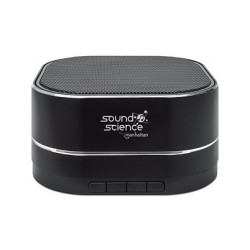 MANHATTAN Sound Science Metallic LED Bluetooth-Lautsprecher Bluetooth 5.0 Mikrofon Bedienelemente FM-Radio MicroSD-Sl...