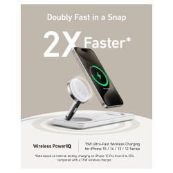 Anker MagGo Magnetic Charger 15W wireless PowerIQ Pad white — Buy in Cyprus with Fast Delivery