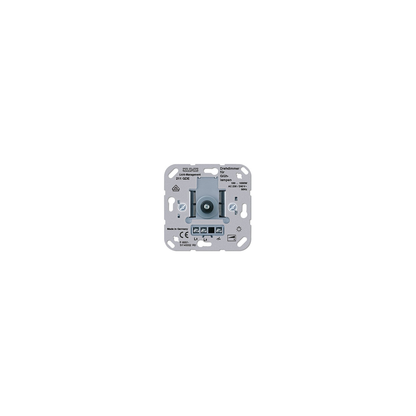 Jung 211 GDE UP-Drehdimmer 100-1000W — Buy in Cyprus with Fast Delivery