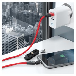 RealPower Magnetic cable 3 Amp.1m.rot mit Adaptern — Buy in Cyprus with Fast Delivery