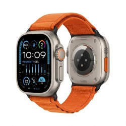 Premium Plus Armband für Apple Watch. Orange Schwarz. 44mm. 45mm. 42mm (Series 1 2 3). 49mm. 46mm. GA-MAG-BNDA-PP-OML