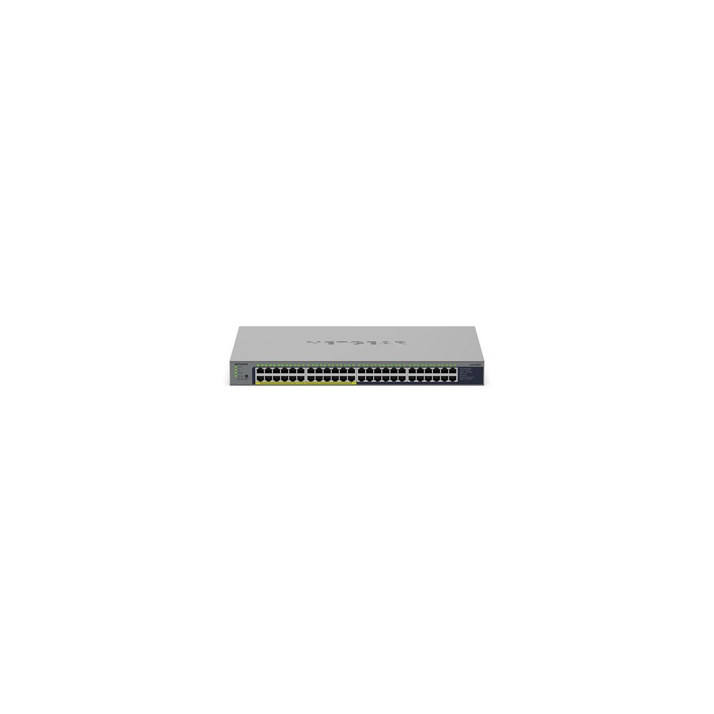 NETGEAR GS748PP - Switch - unmanaged - 24 x 10 100 1000 + 24 x 10 100 1000 (PoE+) - Desktop. wandmontierbar - PoE+ (3...