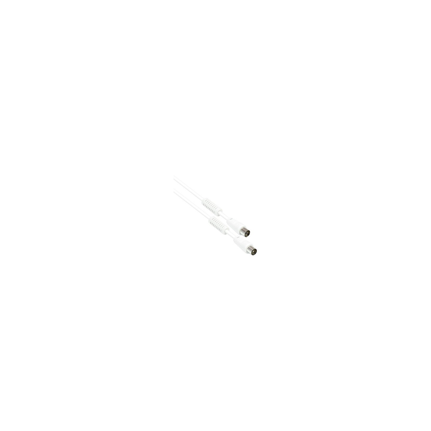 GoodConnections TV Antennenkabel. Koax Stecker an Koax Buchse (vernickelt). 2x Ferritkern. 2x geschirmt. Class A. 95 ...