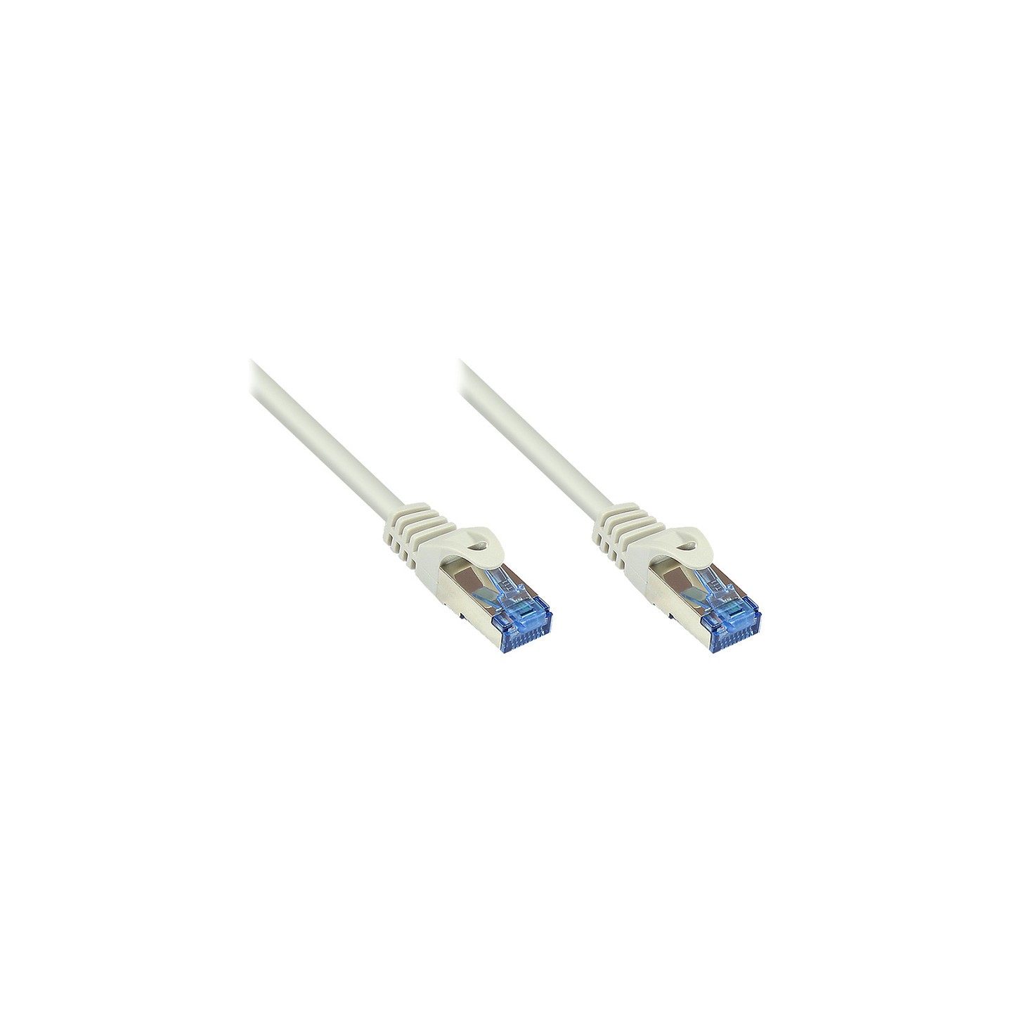 GoodConnections Patchkabel mit Rastnasenschutz. Cat. 6A. S FTP. PiMF. halogenfrei. 500MHz. grau. 20m.