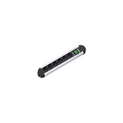 Bachmann Tischsteckdose. 6xDosen(CEE7)- to Stecker(CEE7). 2m. mit Schalter. Schwarz. PRIMO. — Buy in Cyprus with Fast Delivery