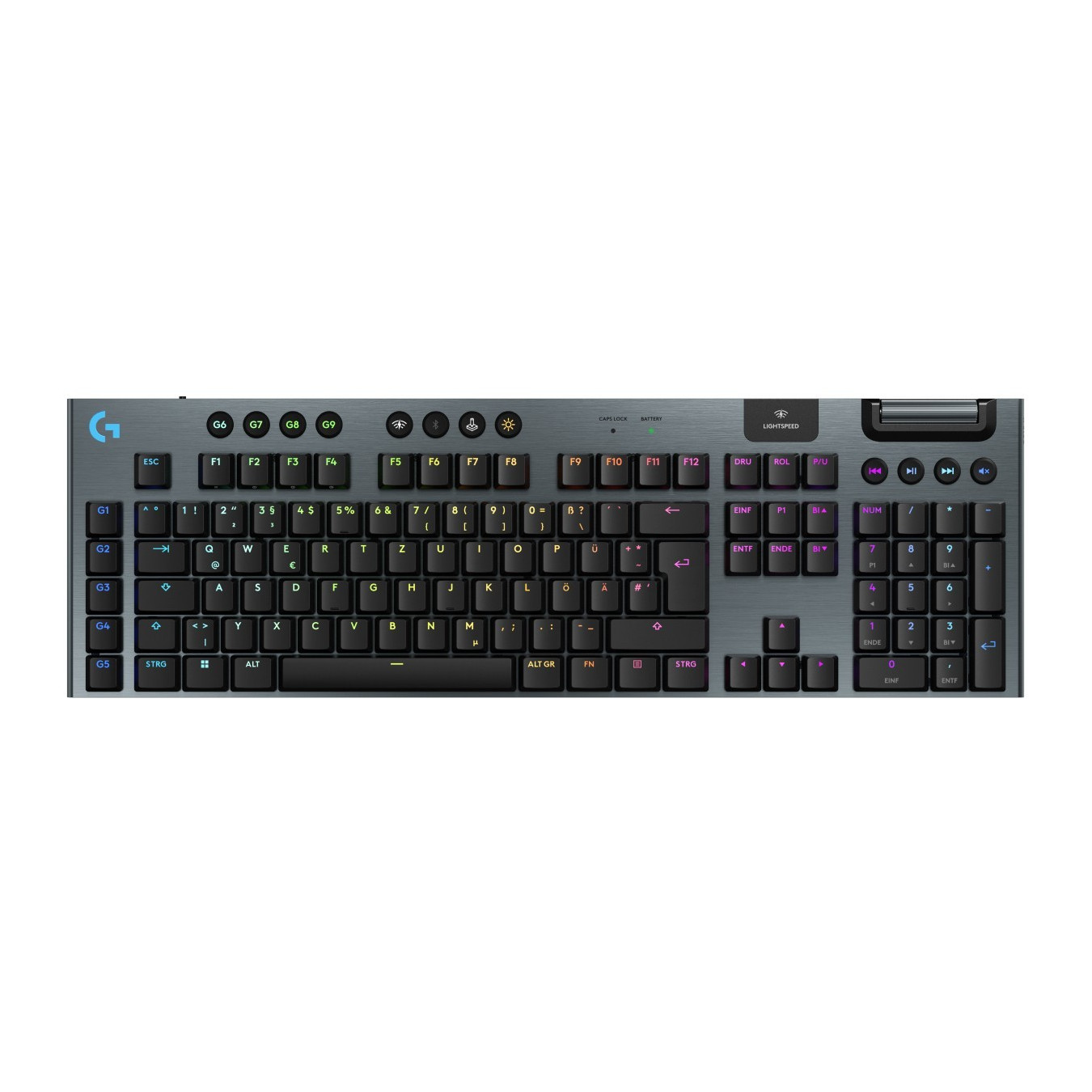 Logitech G915 X LIGHTSPEED - G920-012697 - Wireless Low-Profile RGB Gaming Keyboard, Black (DE)