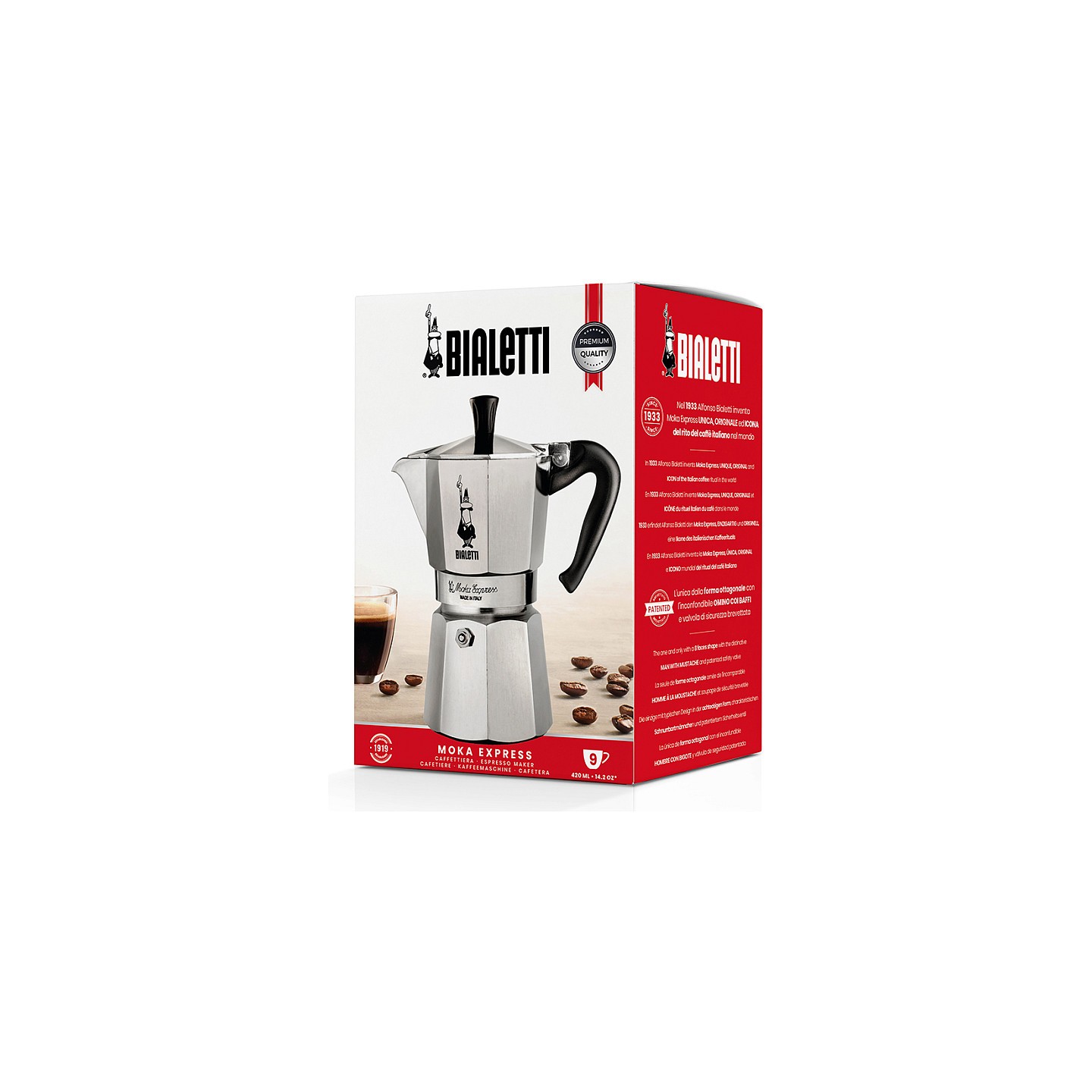 Bialetti Mokka-Express Kanne 0.23l 4 Tassen Aluminium — Buy in Cyprus with Fast Delivery