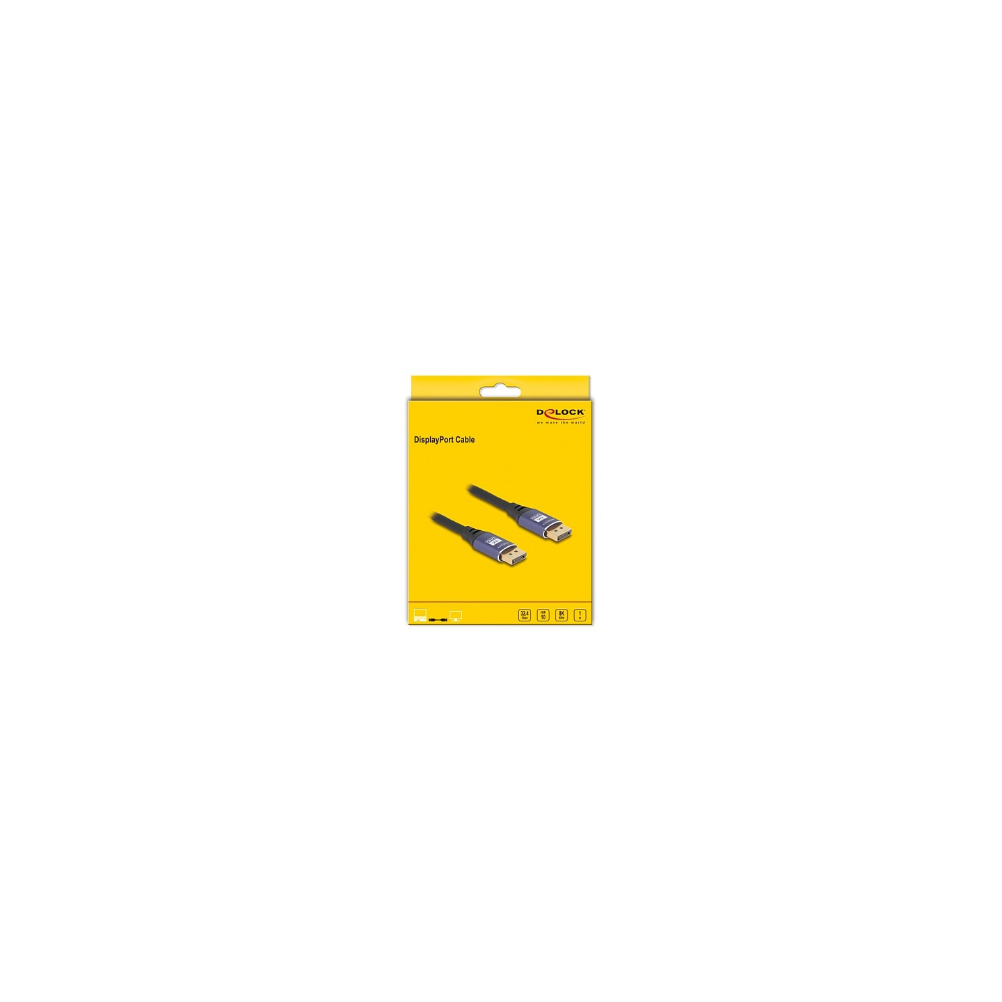 DELOCK DisplayPort Kabel 8K 60 Hz 1m flieder Metall — Buy in Cyprus with Fast Delivery
