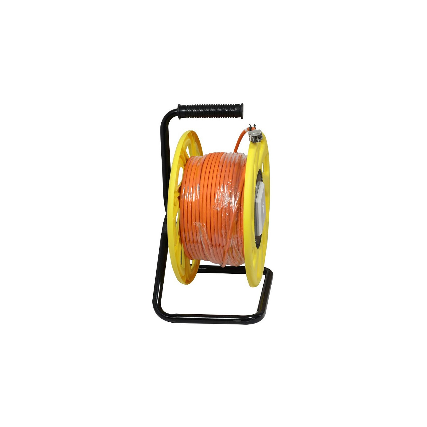 Synergy21 Kabeltrommel. CAT6A. 50m. CAT7A Rohkabel S-STP(S FTP). mit 2x Buchsen RJ45(CAT6A). LSZH.