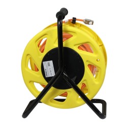 Synergy21 Kabeltrommel. CAT6A. 50m. CAT7A Rohkabel S-STP(S FTP). mit 2x Buchsen RJ45(CAT6A). LSZH.