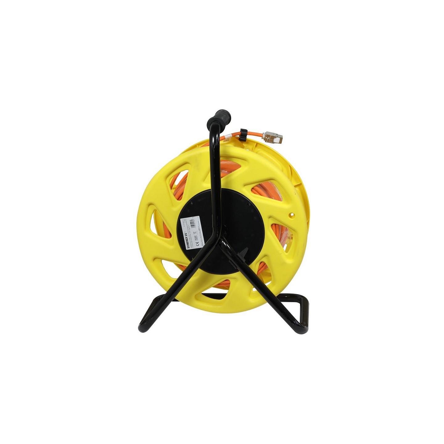 Synergy21 Kabeltrommel. CAT6A. 50m. CAT7A Rohkabel S-STP(S FTP). mit 2x Buchsen RJ45(CAT6A). LSZH.