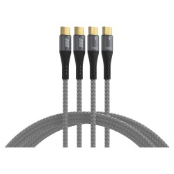 EFB USB-C Kabelset 100W PD 3.0 5A E-Marker Chip 2x2M grau — Buy in Cyprus with Fast Delivery