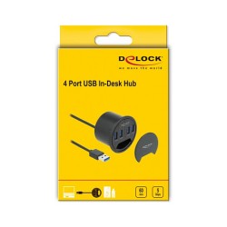 DELOCK 4 Port Tisch-Hub mit 4x SuperSpeed USB Typ-A Port — Buy in Cyprus with Fast Delivery