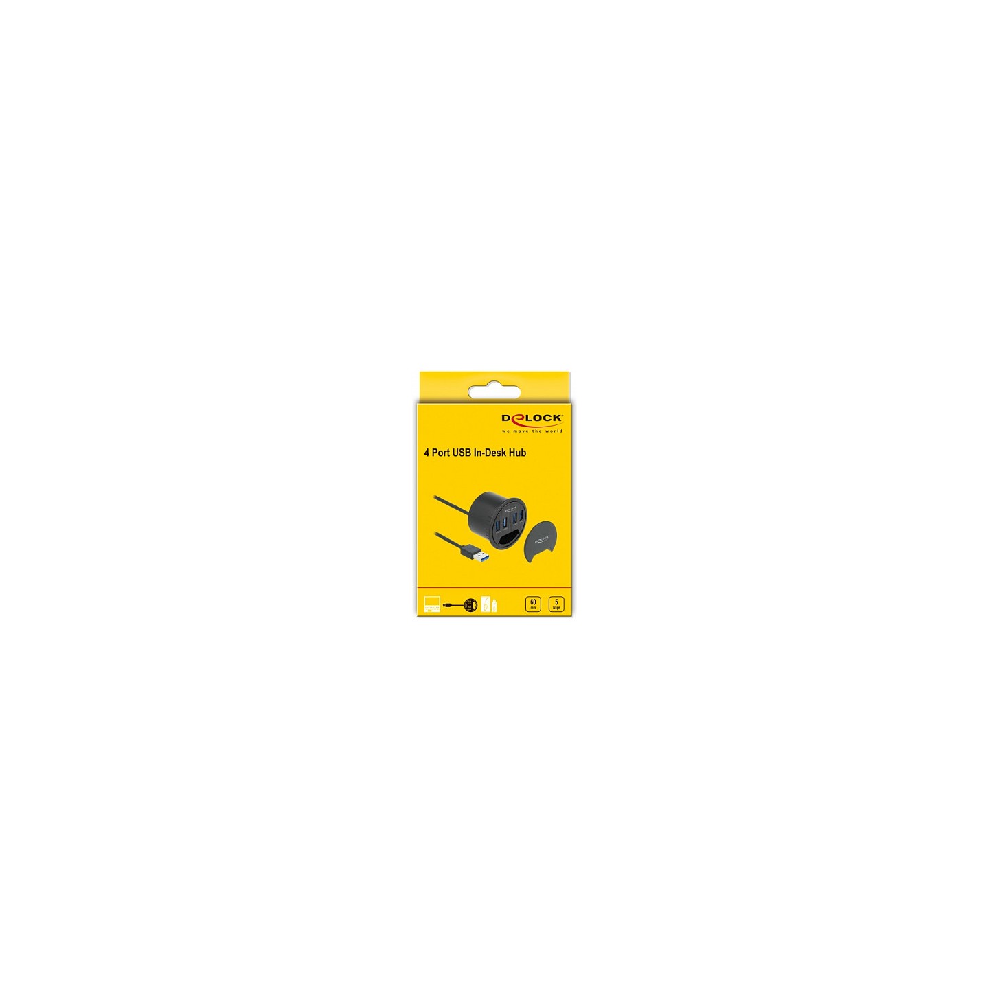 DELOCK 4 Port Tisch-Hub mit 4x SuperSpeed USB Typ-A Port — Buy in Cyprus with Fast Delivery