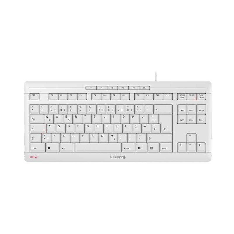 Buy Cherry STREAM TKL Keyboard - White - Tenkeyless (87%), USB Wired, Scissor Sw... in Cyprus, Nicosia, Limassol, Larnaka, Pafos